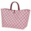 BOLSO SHOPPER MOTIF LARGE MARSALA RED & WHITE HANDED BY