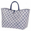 BOLSO SHOPPER MOTIF LARGE NAVY & WHITE HANDED BY