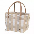 BOLSO SHOPPER COLOR BLOCK SMALL ECRU WHITE MIX HANDED BY