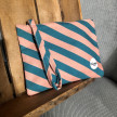 CLUTCH WE ARE STRIPES GREEN & PINK SMALL LAUREN AMSTERDAM